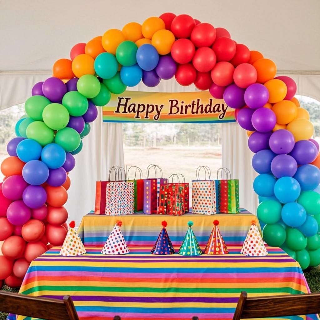 Rainbow bash for the twins! Arch setup was so easy. 🌈
